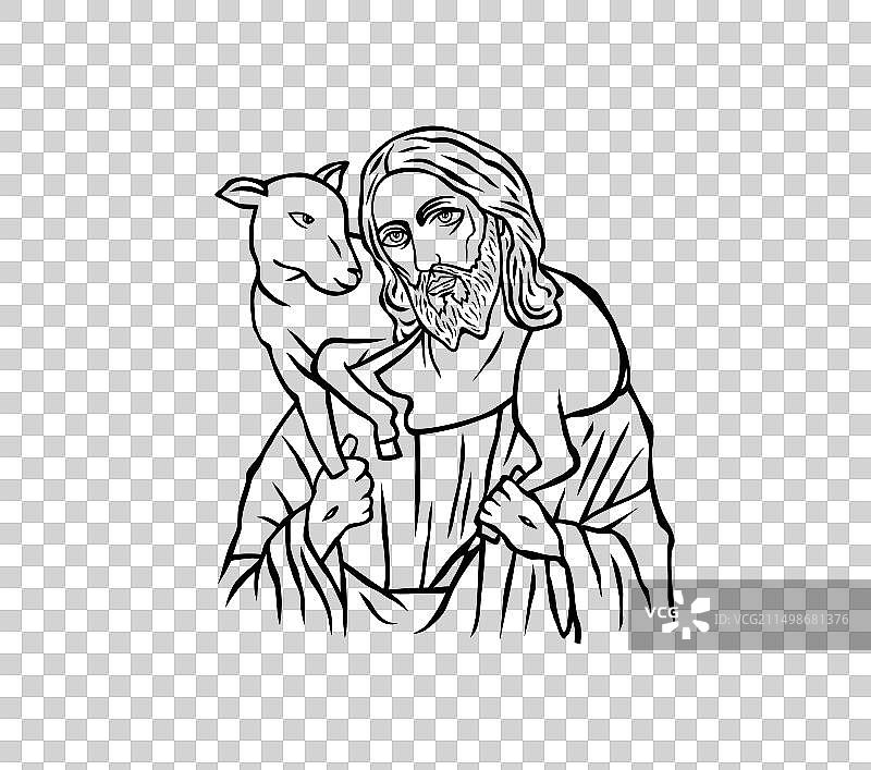 耶稣是好牧羊人图片素材