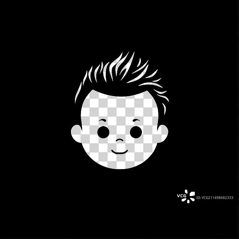 简约风格的婴儿剪影图片素材