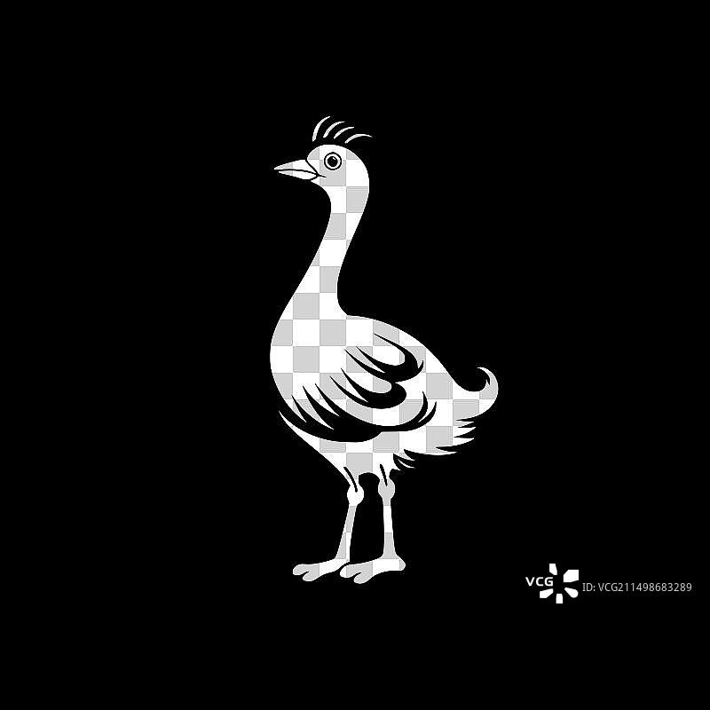 渡渡鸟 - 极简扁平风logo图片素材