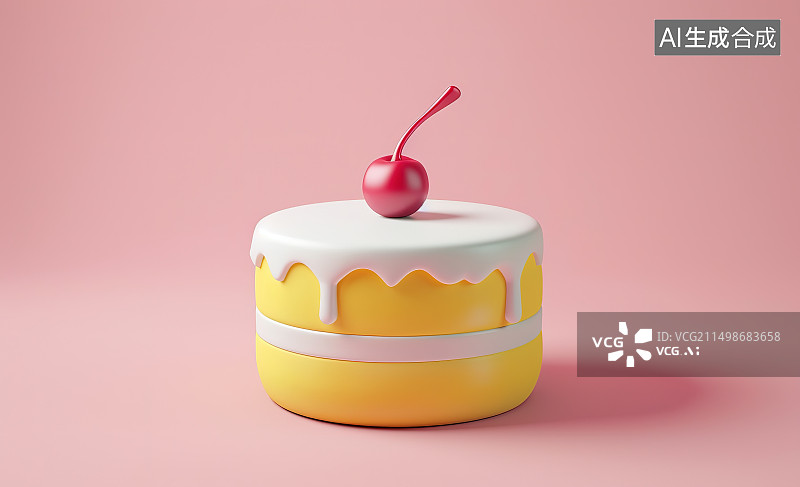 【AI数字艺术】粉红色背景下的纸杯蛋糕特写镜头图片素材