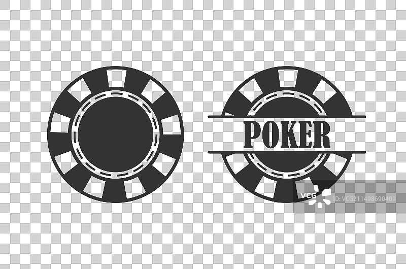 扑克筹码、女王牌和德州扑克牌图片素材