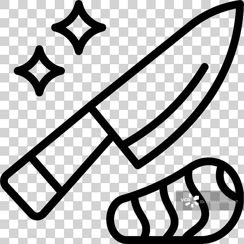 肉和刀具图标图片素材