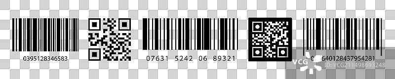 二维码条形码模板集图片素材