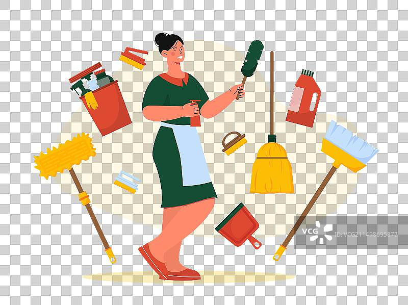 使用设备的家庭主妇图片素材