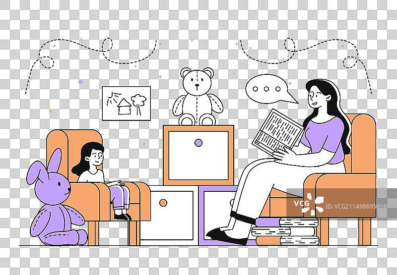 给女儿的睡前故事图片素材