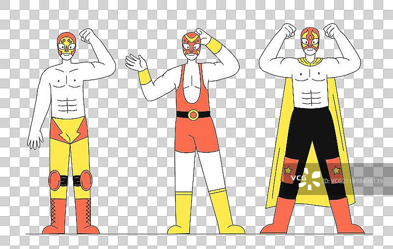 墨西哥摔跤手合集图片素材