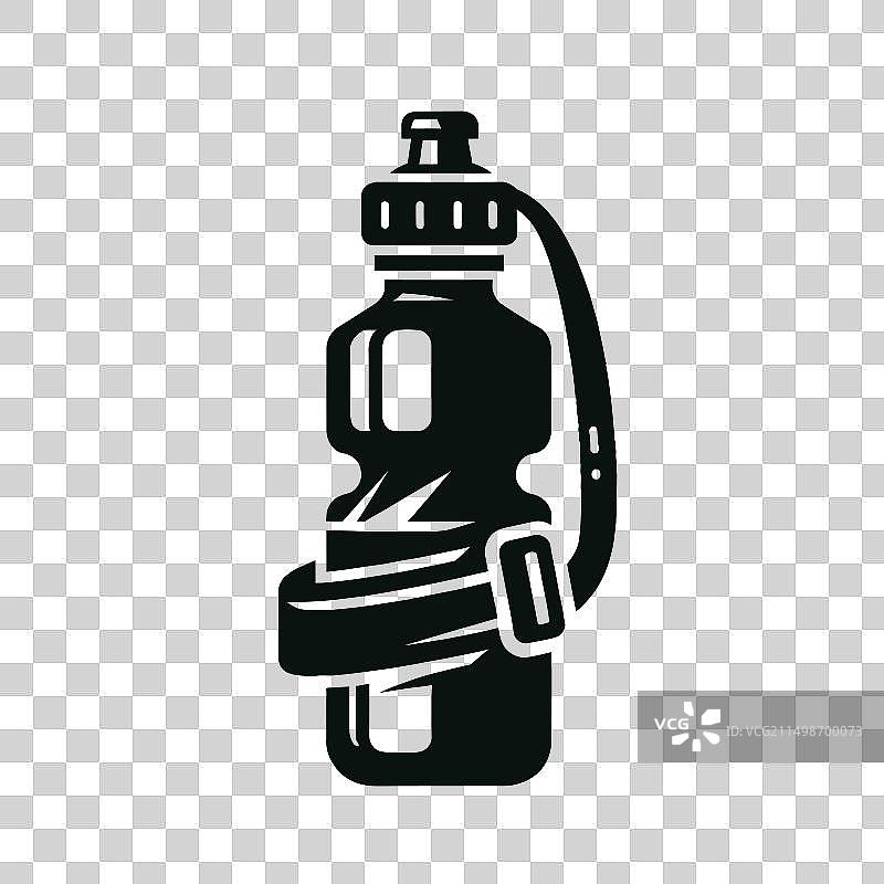 徒步水壶剪影图片素材