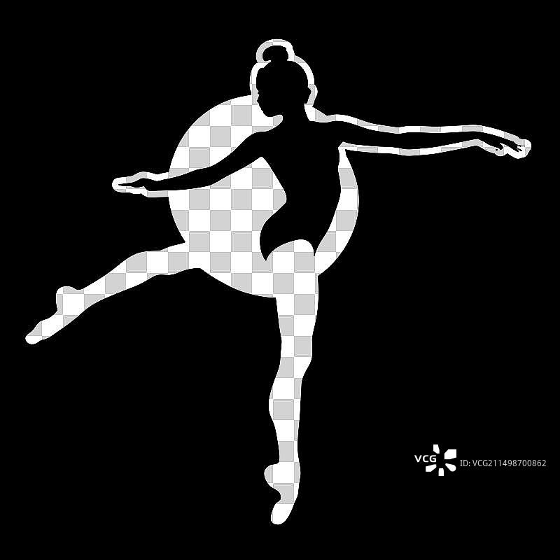 简约体操女孩绘画图片素材