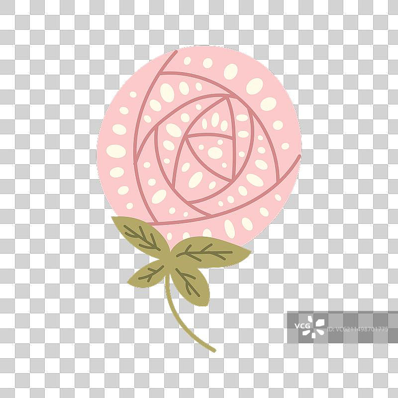 扁平风格民间风玫瑰花图片素材