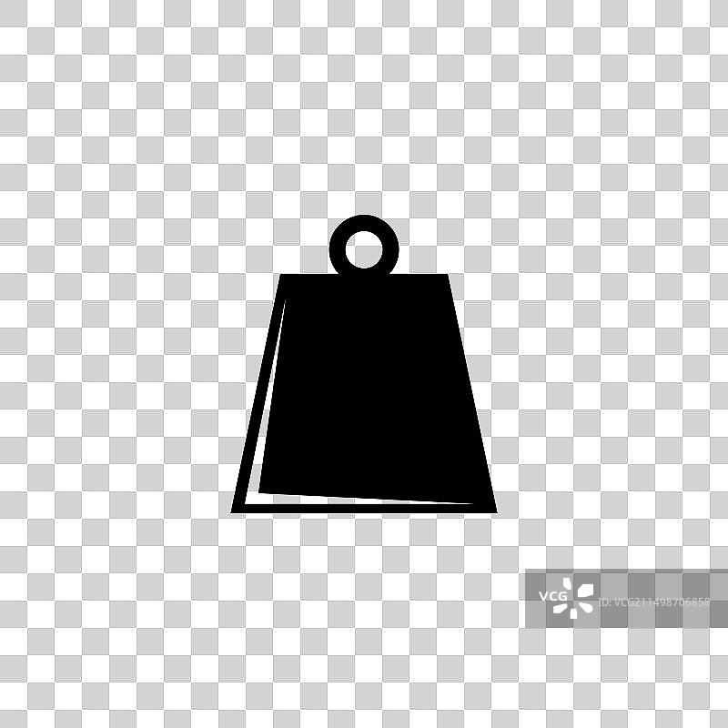 一个简单的黑白哑铃图标图片素材