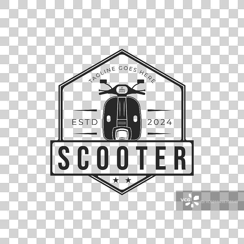 滑板车摩托车标志设计图片素材