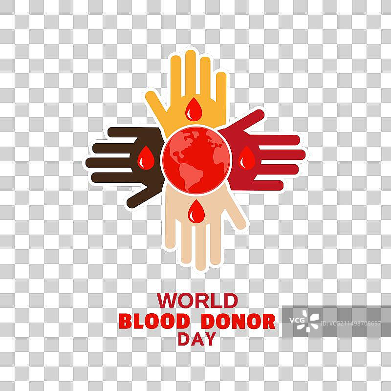 世界献血者日扁平风图标概念图片素材