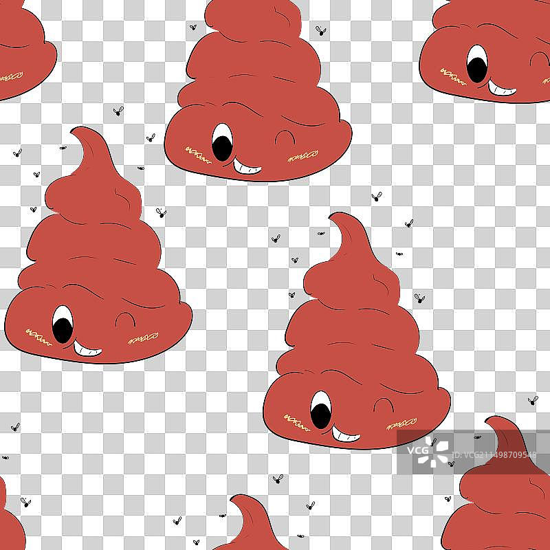 彩色背景上的可爱便便无缝背景图片素材