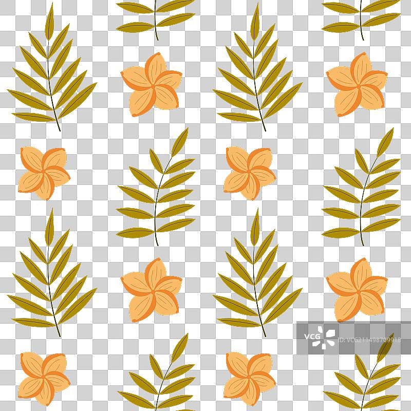 手绘热带棕榈无缝图案图片素材