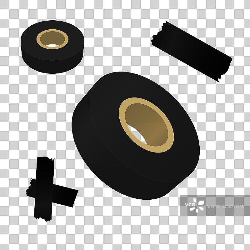 黑色胶带图标，胶带卷筒图标图片素材