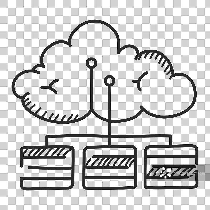 生成式人工智能涂鸦图标图片素材