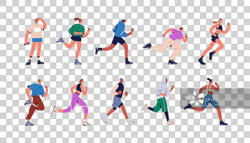 运动装跑步者图片素材