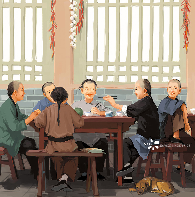 清朝小孩图片素材