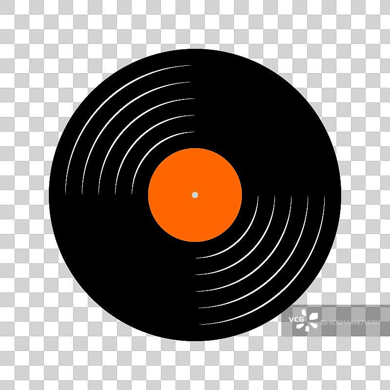 黑胶唱片图标：转盘LP或长播放音乐图片素材