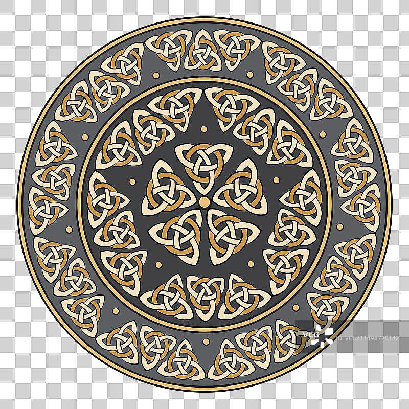 凯尔特风格乌鸦手绘图片素材