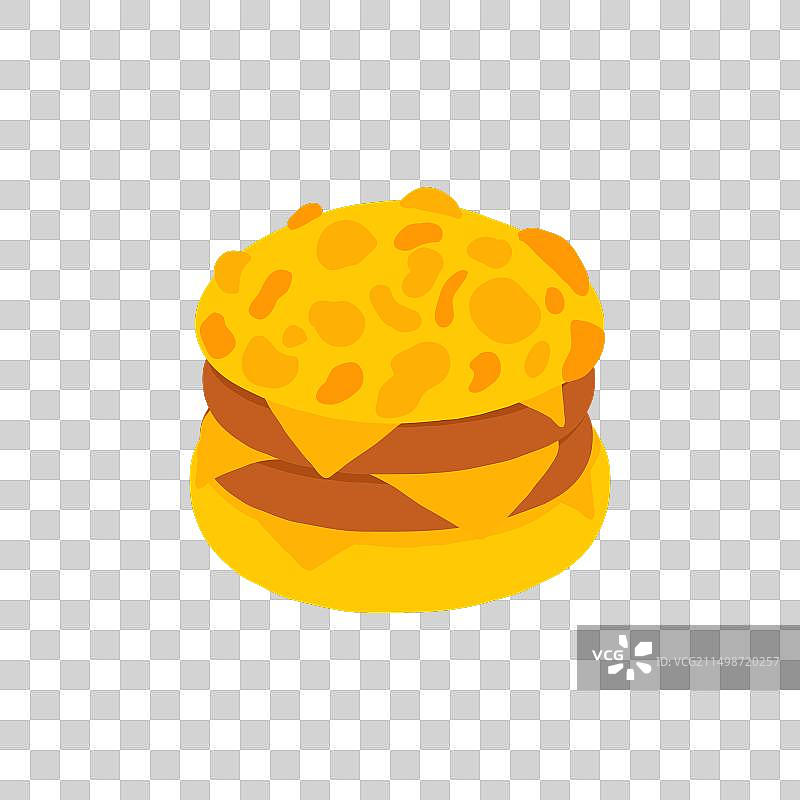 奶酪面包双层肉饼汉堡图标图片素材