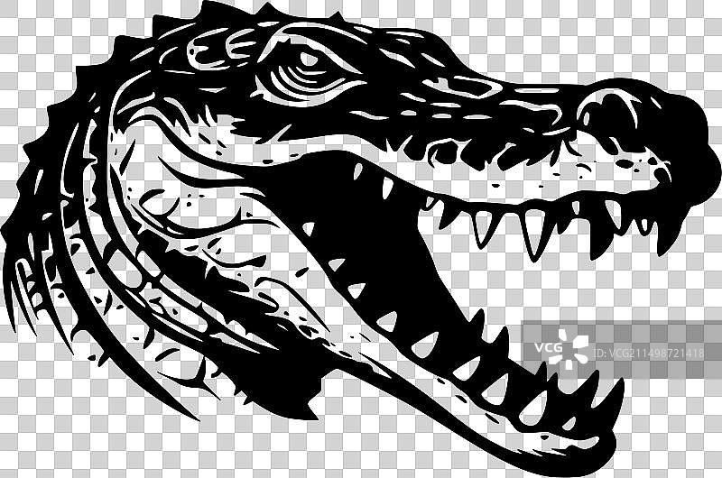 鳄鱼高质量T恤标志图片素材