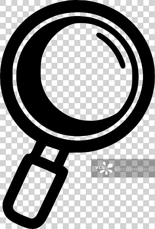 放大镜 - 简约扁平标志图片素材