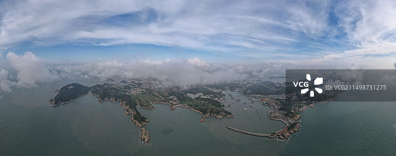 航拍温州市洞头区全景图片素材