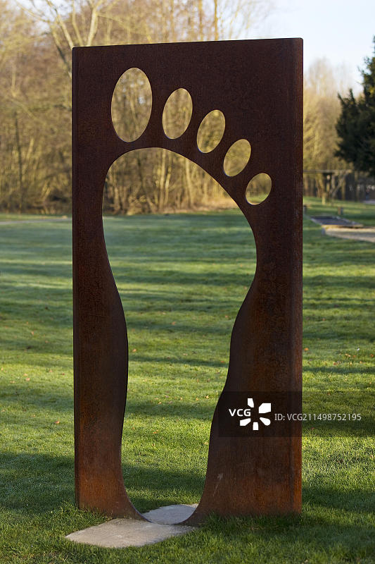 赤脚小路，温泉花园，巴特武嫩贝格，东威斯特法伦-利珀，北莱茵-威斯特法伦，德国，欧洲图片素材