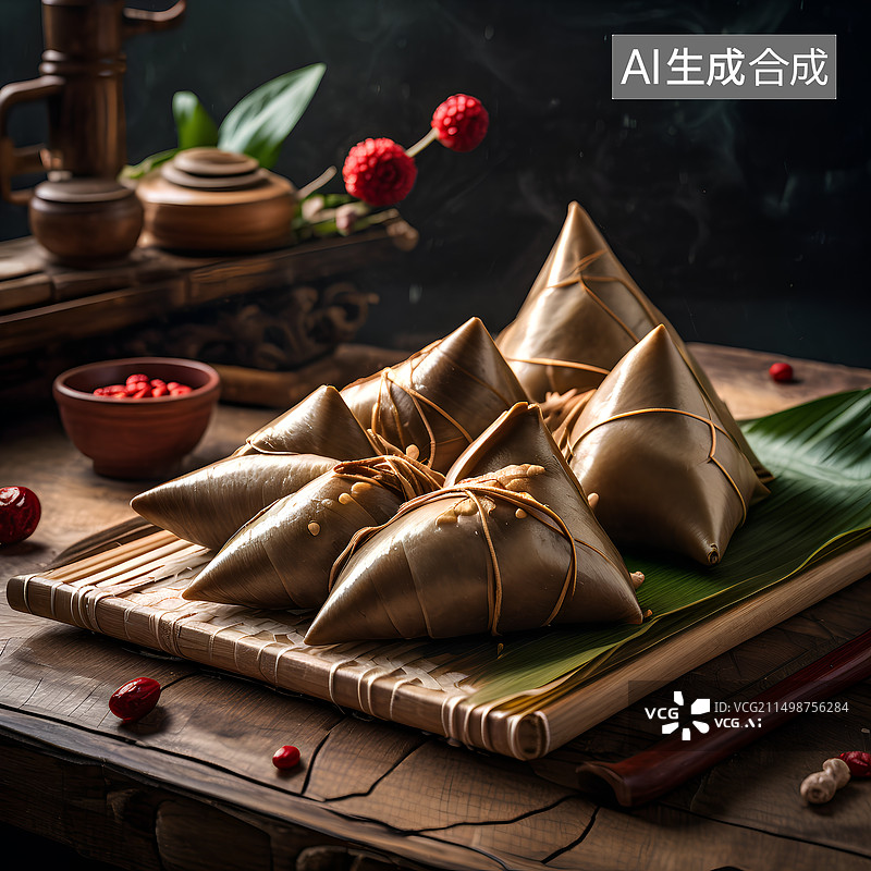 【AI数字艺术】传统节日美食粽子图片素材