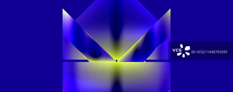 带有黄色三角形的蓝色背景图片素材