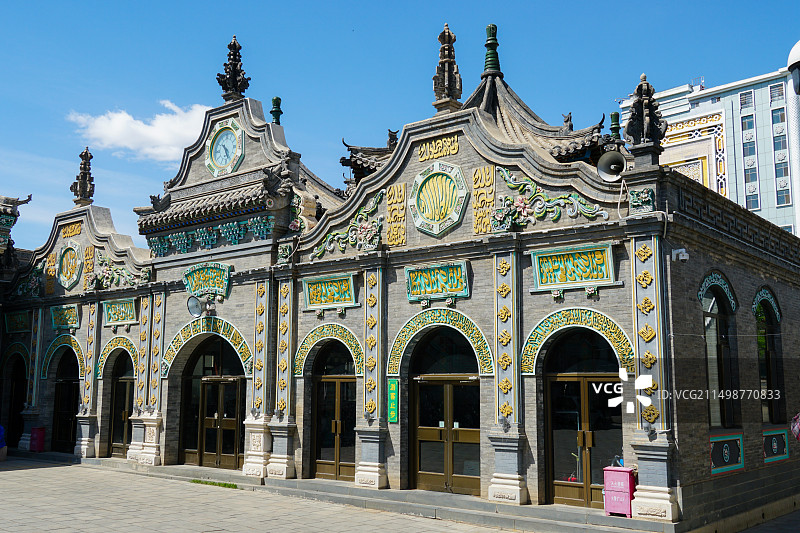 内蒙古自治区呼和浩特市，全国重点文物保护单位，清真大寺图片素材