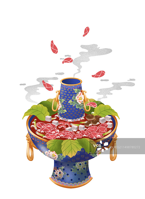 铜炉火锅图片素材
