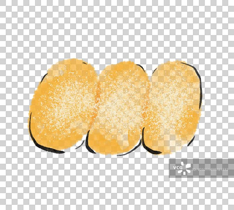 水墨风南昌美食插画元素-驴打滚图片素材