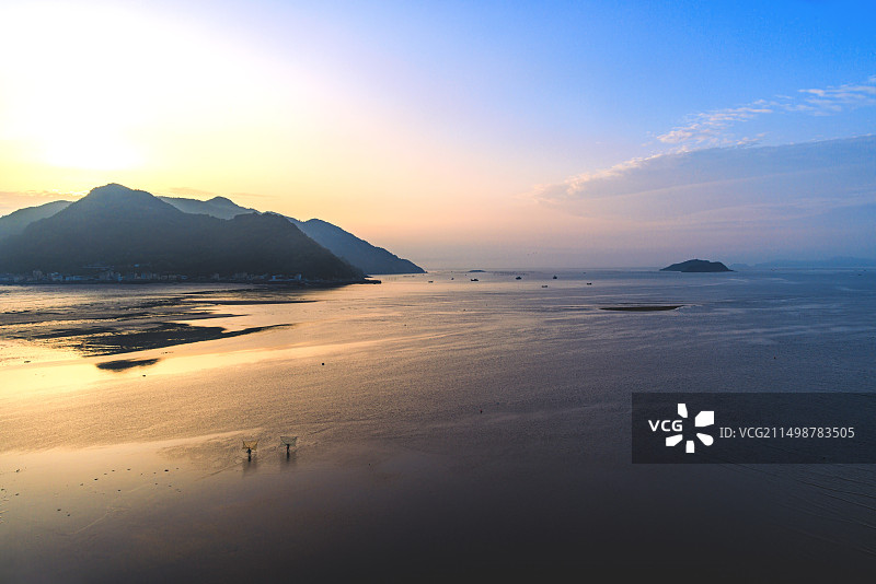 霞浦北岐滩涂晨曲图片素材
