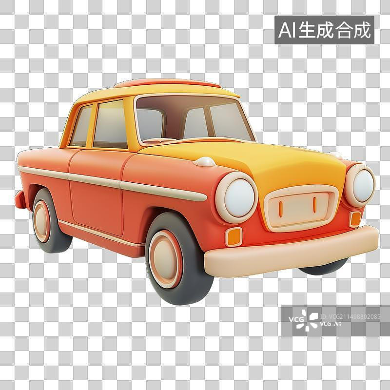 【AI数字艺术】卡通三维汽车轿车素材图片素材