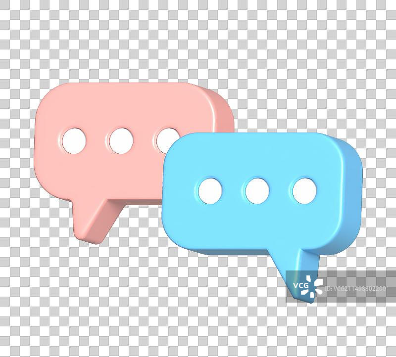 3D立体社交聊天网聊交友图标免扣插画元素图片素材