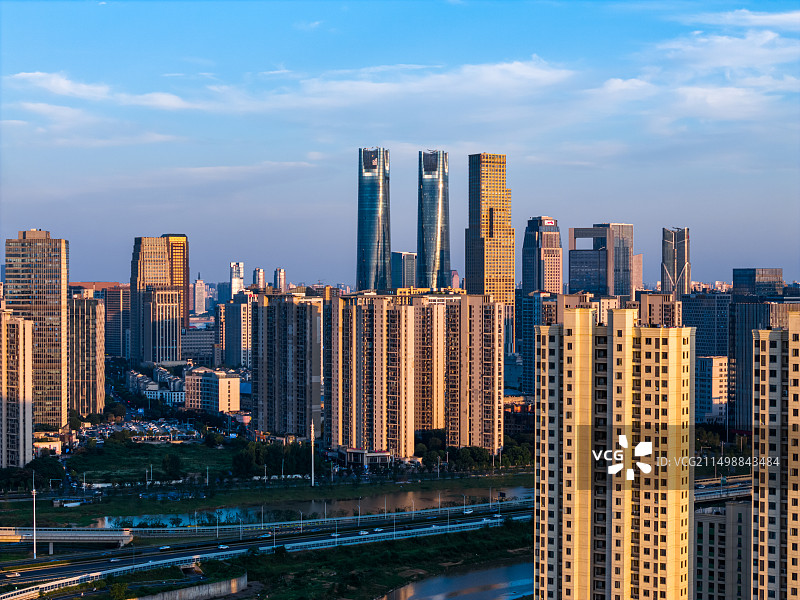 南昌城市双子塔图片素材