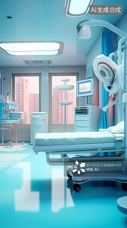 【AI数字艺术】未来医疗概念场景图片素材