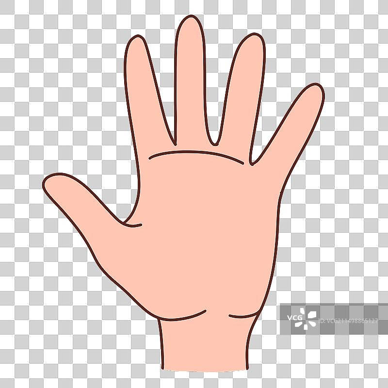 手掌插画元素图片素材