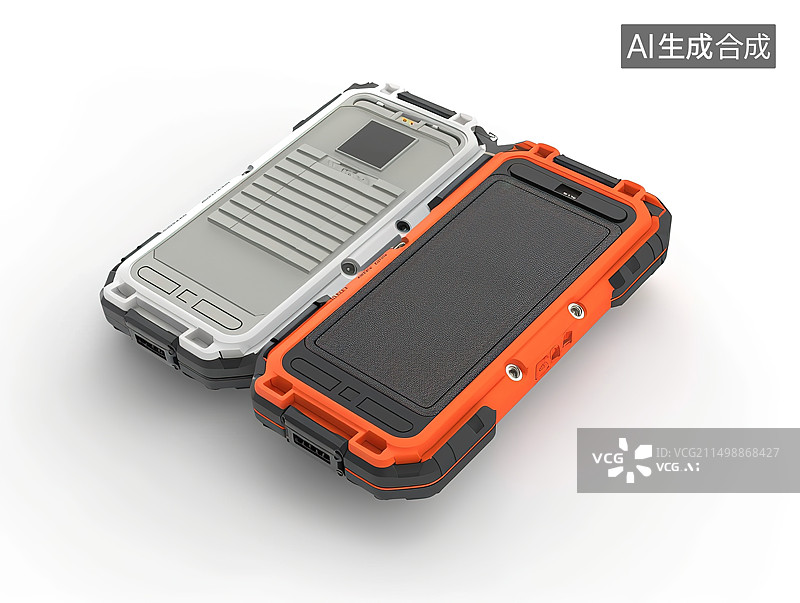 【AI数字艺术】白色背景上的智能手机特写镜头图片素材