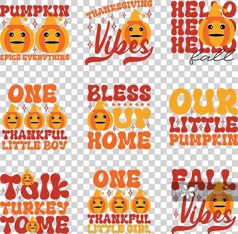 感恩节复古SVG设计合集图片素材