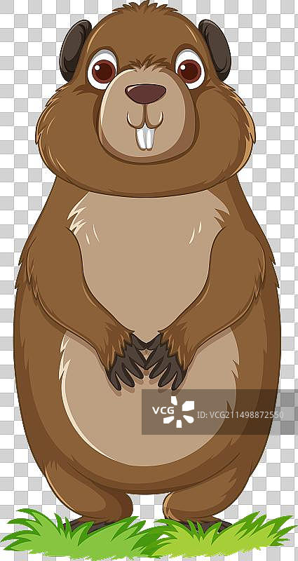 风格化的可爱土拨鼠卡通角色图片素材