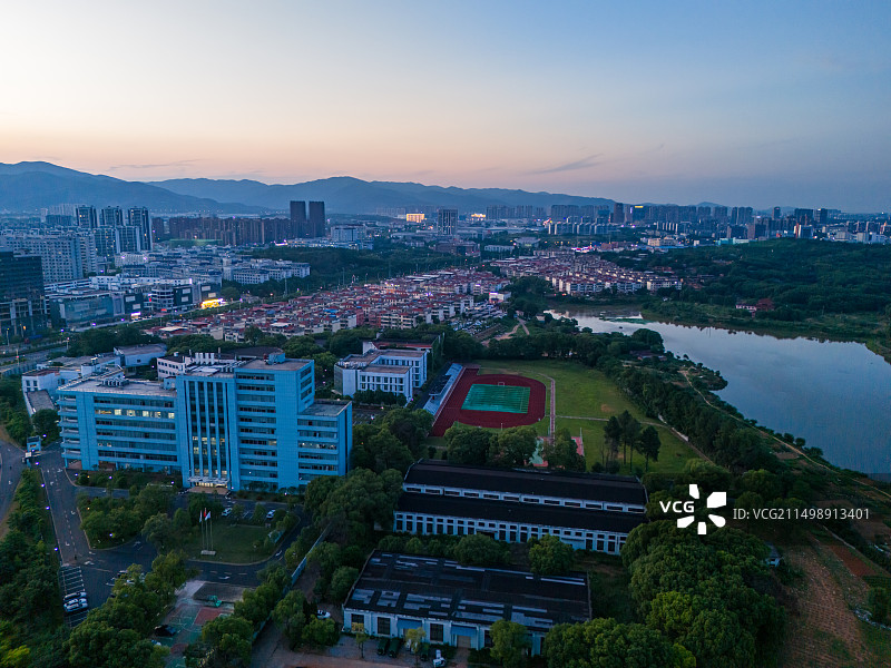 南昌黄家湖，江西移动培训学院和东华理工大学附近航拍图片素材