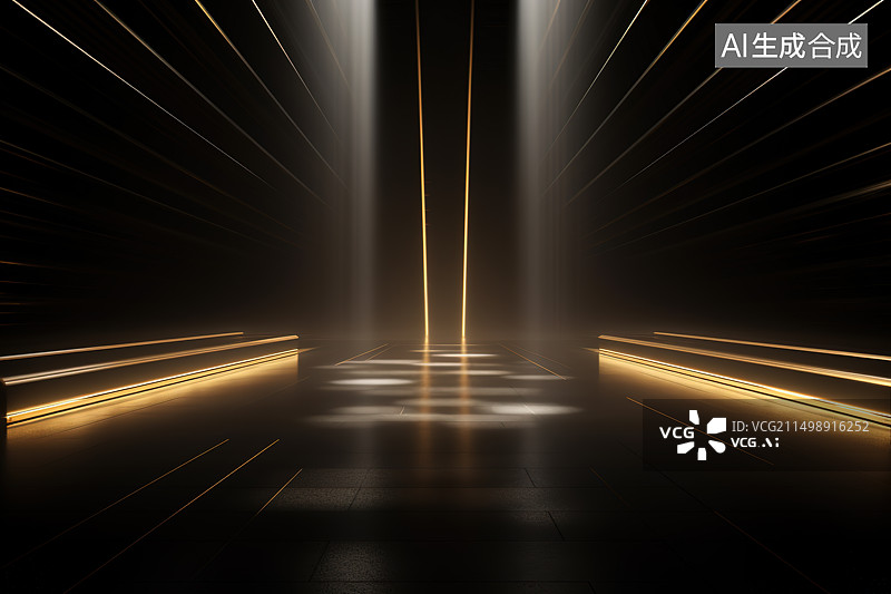 【AI数字艺术】黑色底洒金镭射激光科技背景图片素材