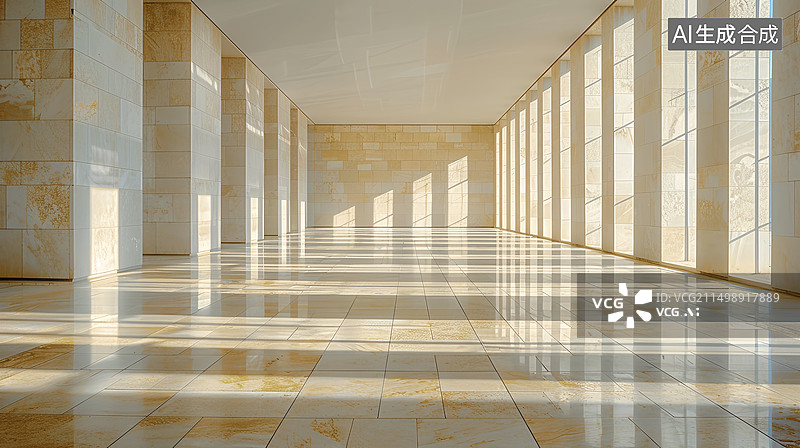 【AI数字艺术】现代城市建筑内部空间图片素材