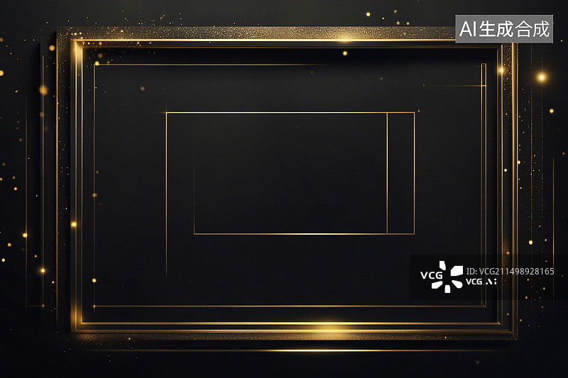 【AI数字艺术】奢华黑金海报模版图片素材