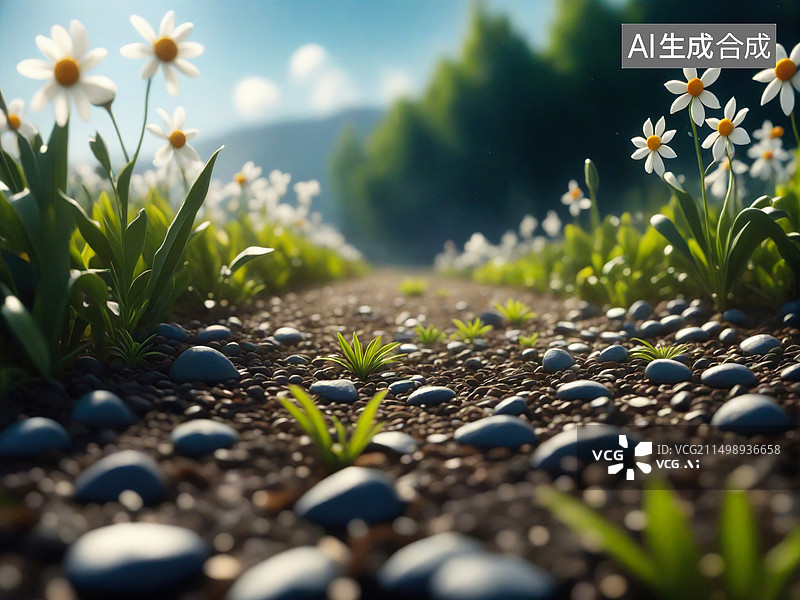 【AI数字艺术】野外开花植物特写图片素材