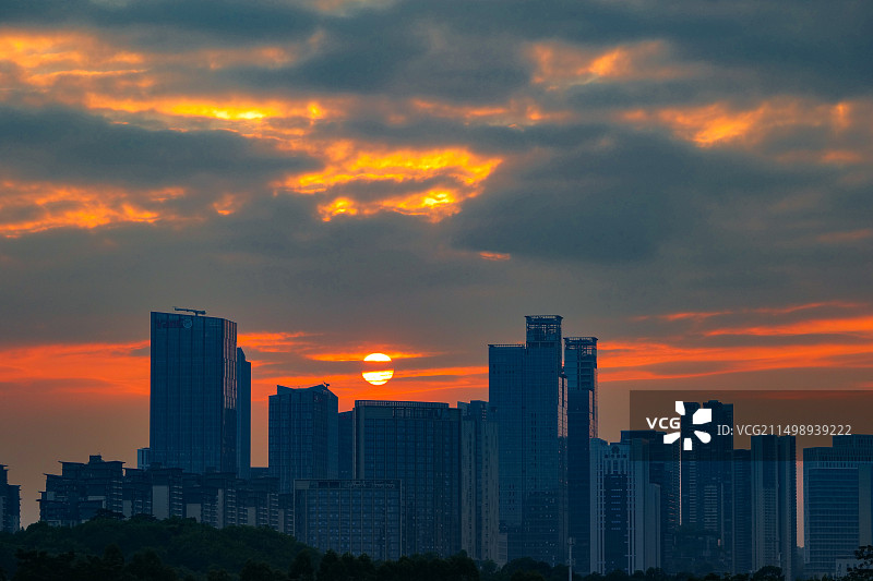 南宁火烧云图片素材