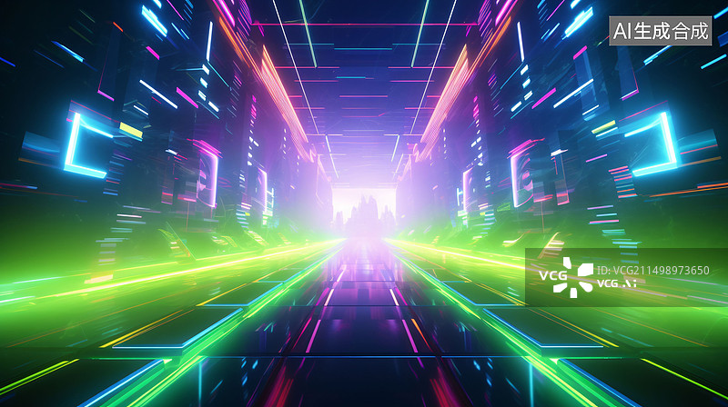 【AI数字艺术】抽象音乐派对赛博朋克未来元宇宙抽象背景图片素材